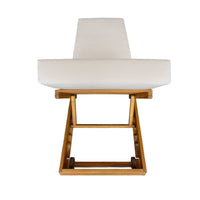 Set di 2 lettini prendisole in acacia e poliestere, 3 posizioni, beige