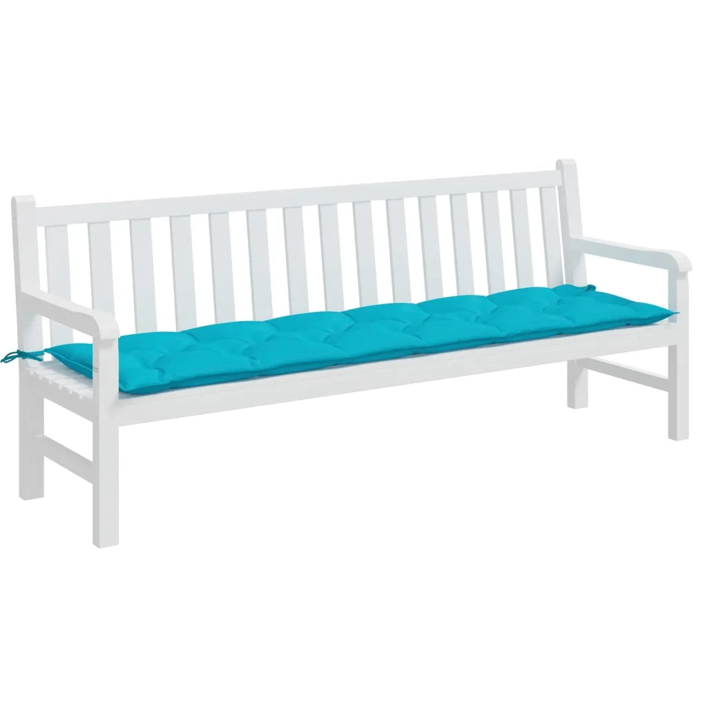 Cuscino per Panca da Giardino-Cuscini per panchina da esterno Turchese 200x50x7 cm in Tessuto