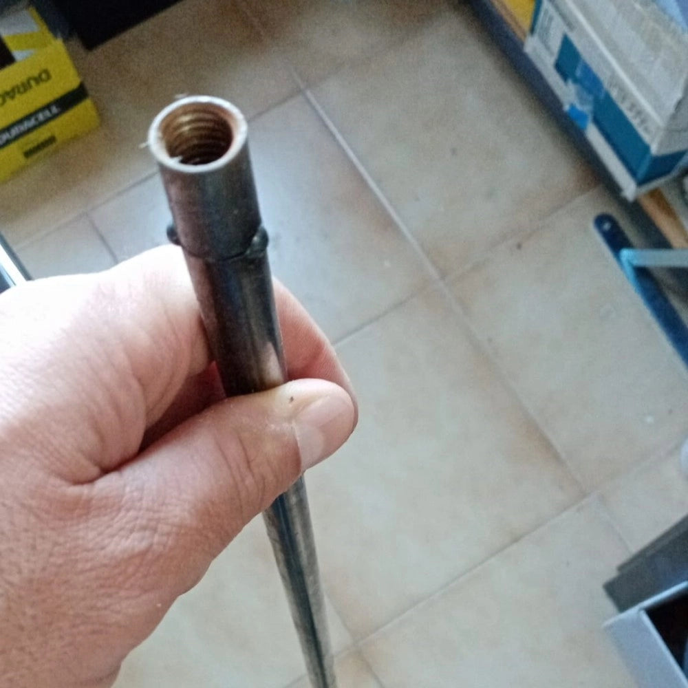 Asta da 1mt in ferro rigido per scovolo per pulizia camino