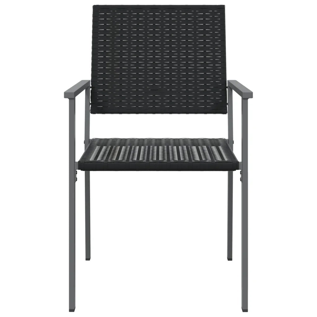 Sedie da Giardino 4 pz Nere 54x62,5x89 cm in Polyrattan 3187083