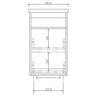 Mobile Lavatoio 50,5x50,5x87 cm 2 Cassetti Montegrappa Novella Dipiù Tortora
