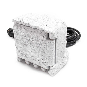 Presa multipla con timer, effetto pietra, Multipresa per esterno con 2 prese, protezione IP44