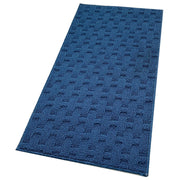 Tappeto Bagno Morbido Assorbente Antiscivolo 3D Intrecciato Scendiletto Lavabile 45x75 Cm Blu