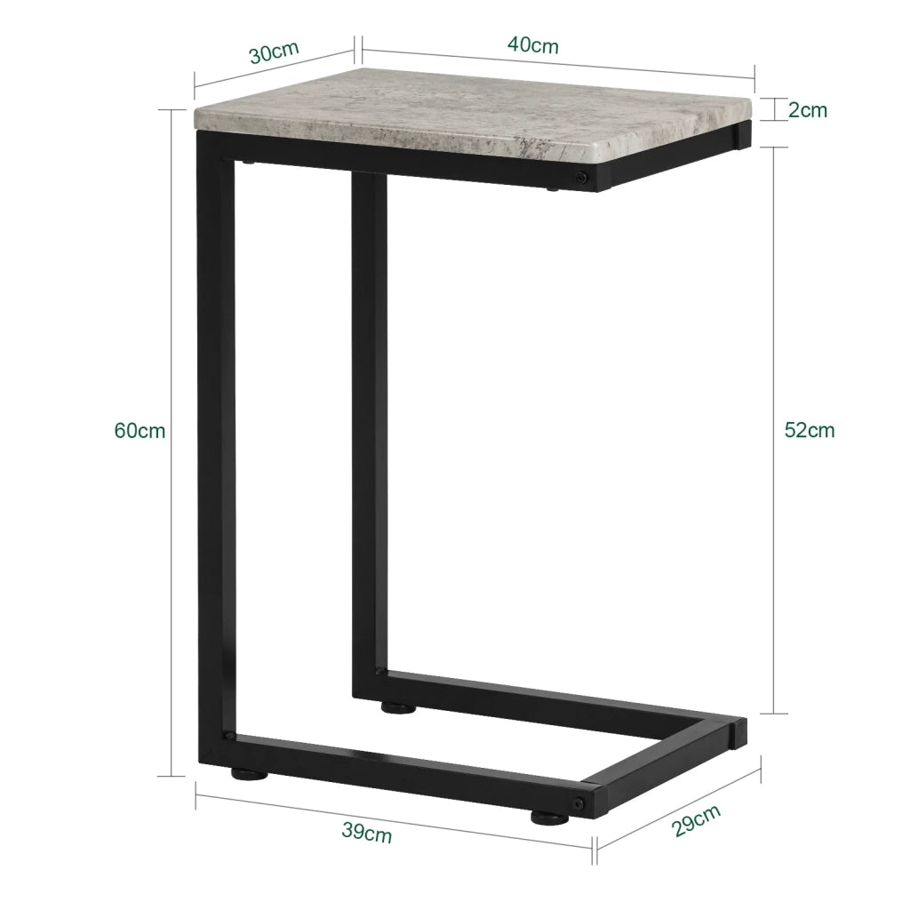 Tavolino Consolle Tavolino da Divano Supporto Tavolino Forma-C Grigio FBT44-HG