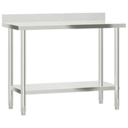 Tavolo Lavoro Cucina con Paraschizzi 110x55x93cm Acciaio Inox CFW6577963