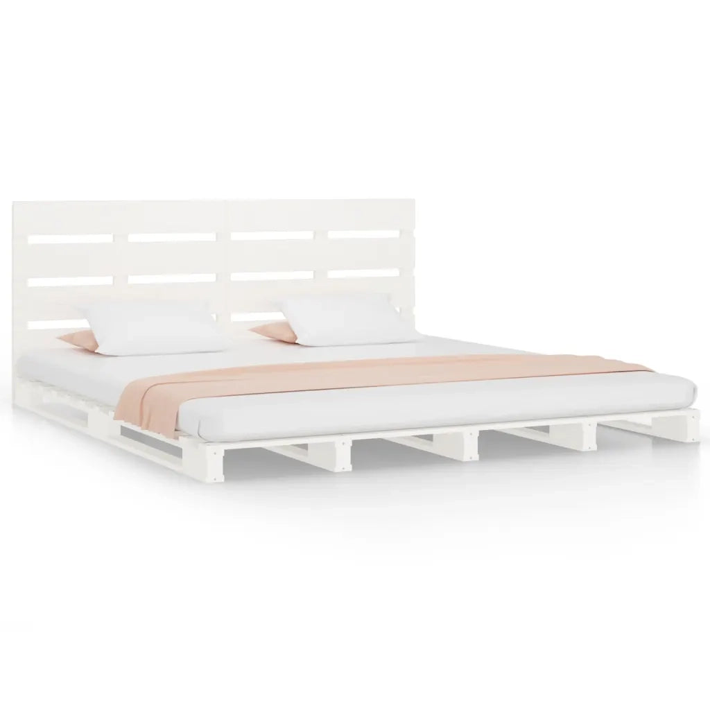 vidaXL Giroletto senza Materasso Bianco 180x200 cm Legno Massello Pino