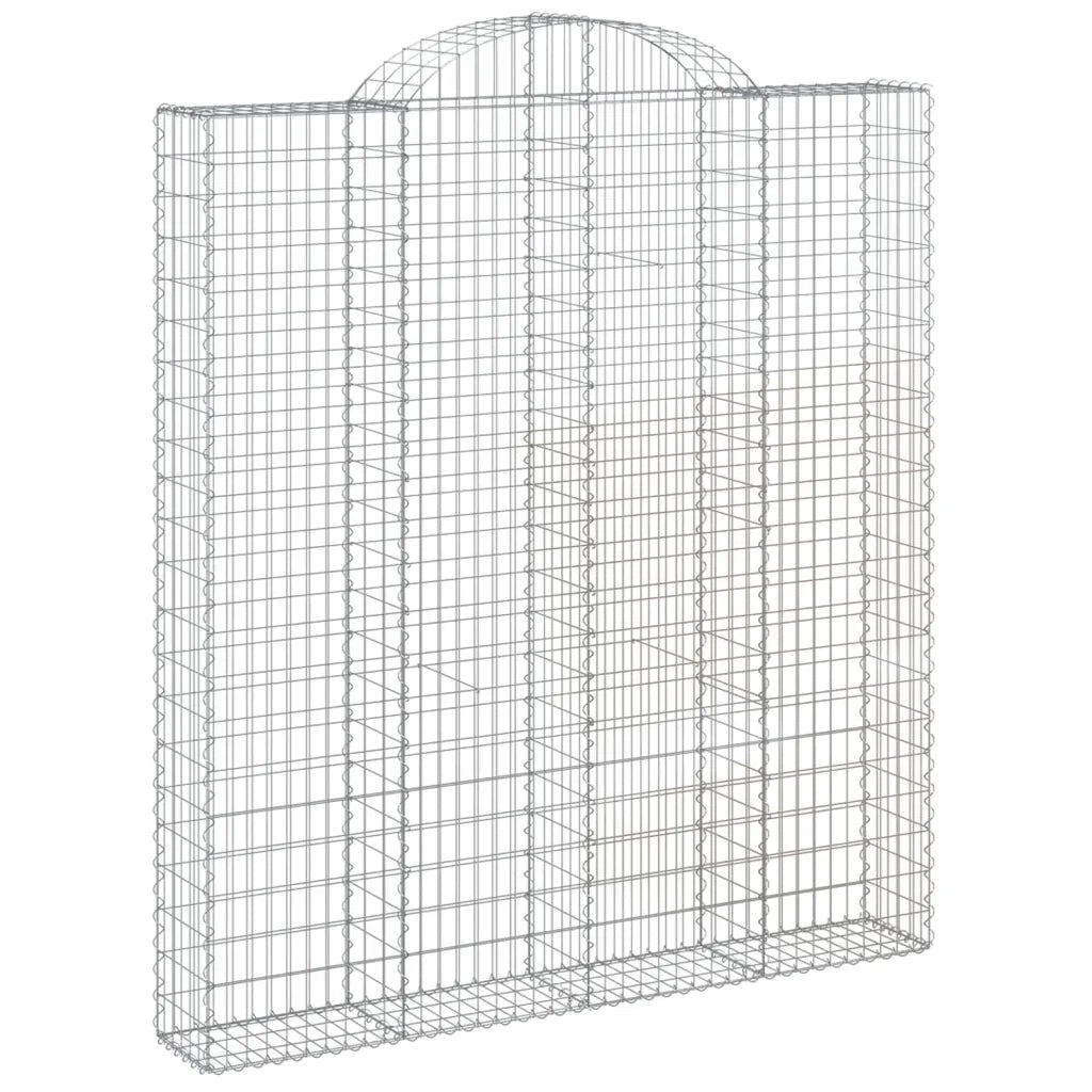 Cesti Gabbioni ad Arco 2 pz 200x30x220/240 cm Ferro Zincato 3146236