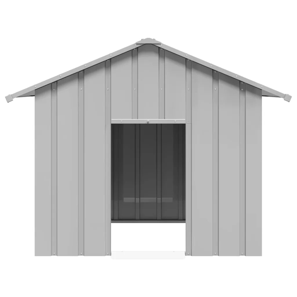 Casetta per Cani con Tetto 131x101x102 cm Acciaio Zincato 4100918