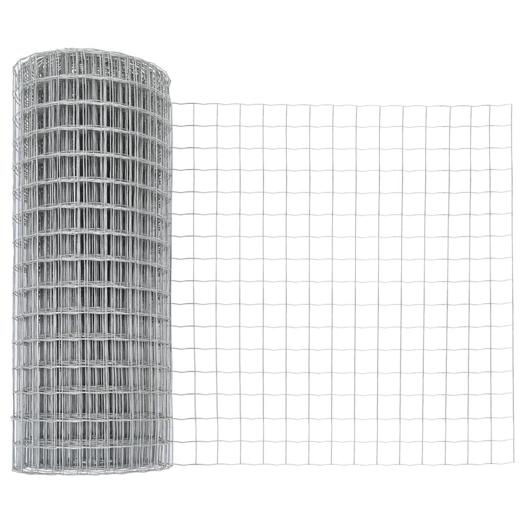Recinzione Euro con 7 Picchetti 0.8x10 m Acciaio Zincato