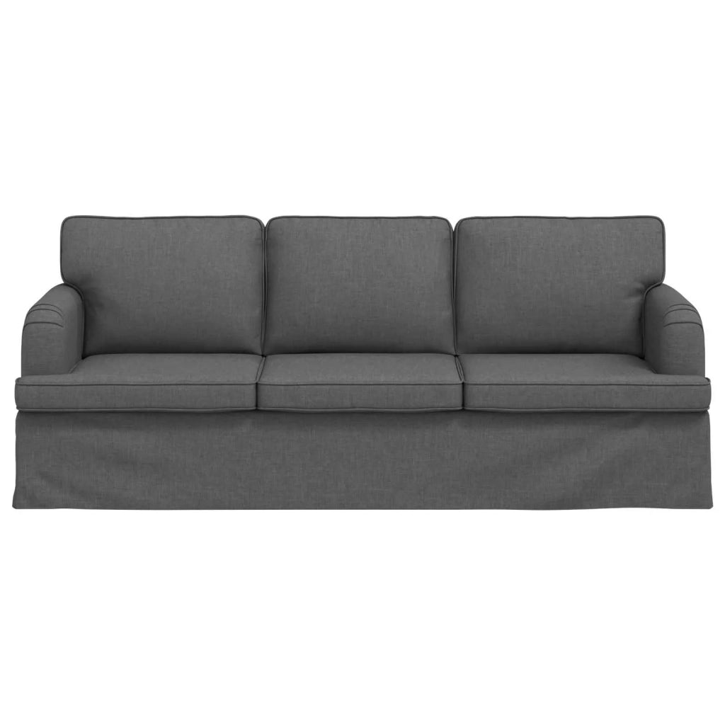 Divano Grigio scuro 201 x 80 x 85 cm Tessuto