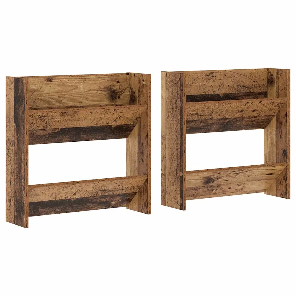 Mobile per scarpe 2 pz-Set di 2 Scarpiera Legno vecchio 60 x 18 x 60 cm