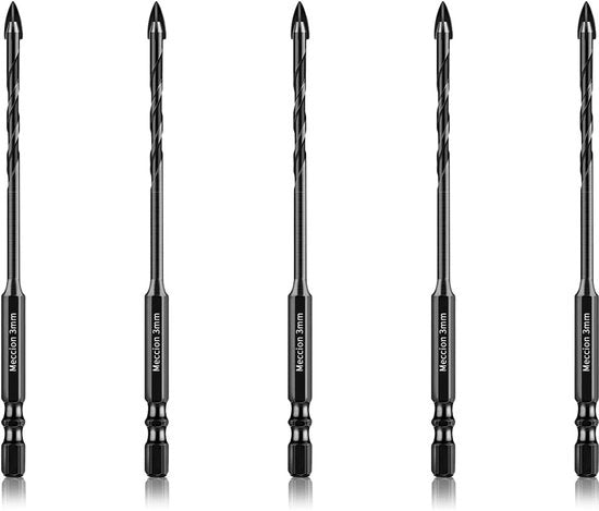 Bohler per piastrelle 3mm - Fresa professionale - Per piastrelle/beton/vetro - Punto in acciaio duro YG6X - Connesso a 6 facce - Cambio rapido