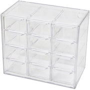 Organizzatore di carrello mini - trasparente - 12 carrelli - plastico