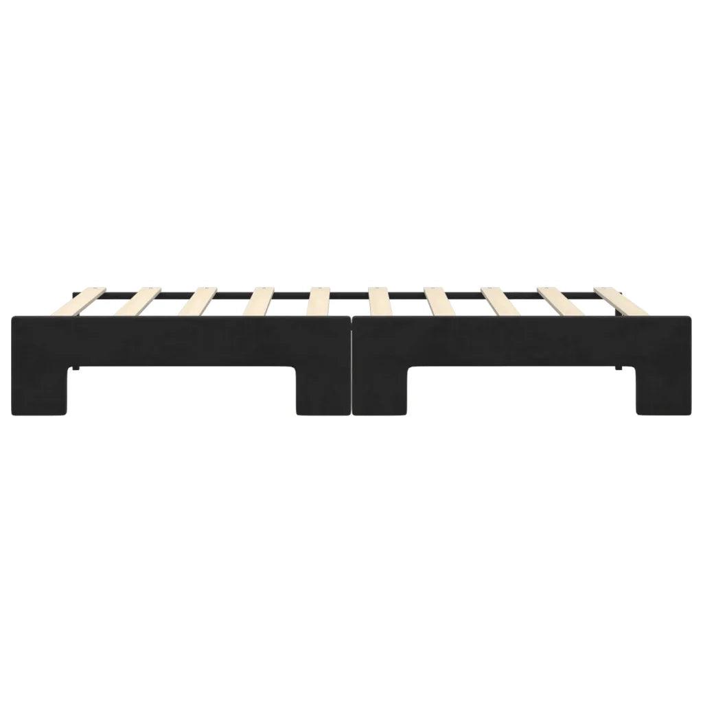 Divano Letto con Letto Estraibile-Sofa Letto-Daybed Nero 90x190 cm in Velluto 643311