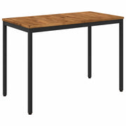 Tavolo da cena da giardino Naturale e Nero 108,5 x 55 x 75 cm 901313