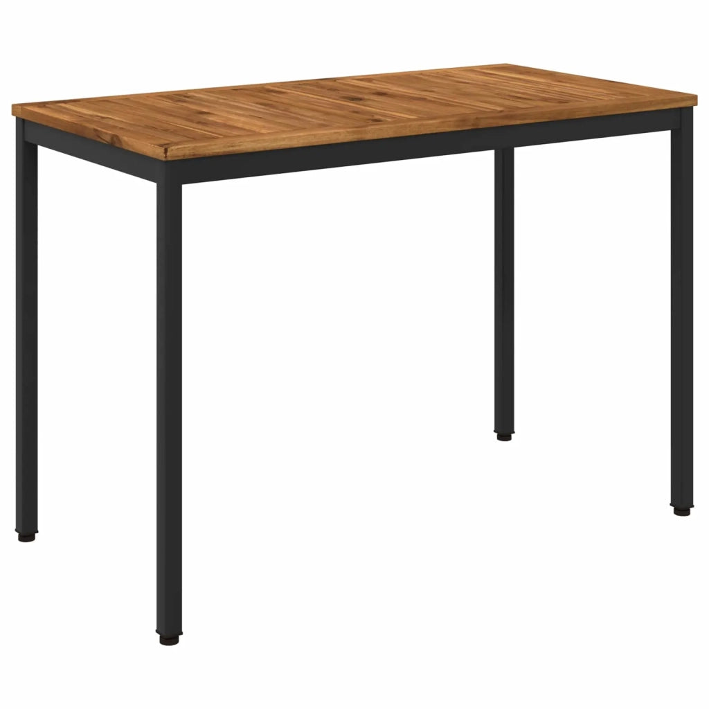 Tavolo da cena da giardino Naturale e Nero 108,5 x 55 x 75 cm 901313