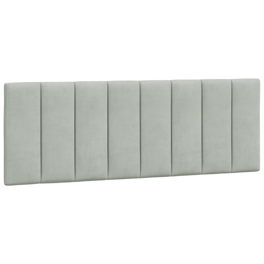 Giroletto con LED senza Materasso Hanko Grigio Chiaro 140x200 cm in Velluto 3213781