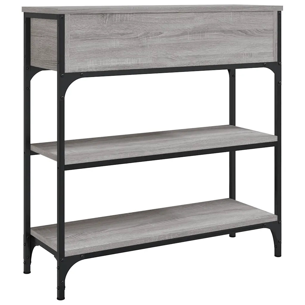Tavolino Consolle-Tavolino da soggiorno-Tavolino da Salotto Grigio Sonoma 72,5x25x75 cm Legno Multistrato