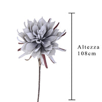 Set 2 Fiori di Ninfea Artificiali Altezza 108 cm Grigio