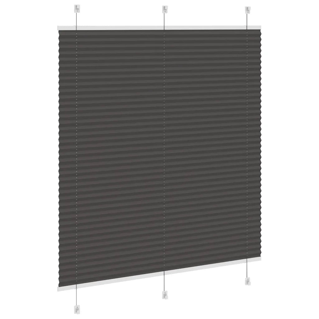 Tenda Plissettata Nera 120x100 cm Larghezza Tessuto 119,4 cm