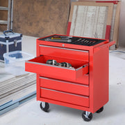 Carrello portautensili in acciaio rosso con 7 cassetti