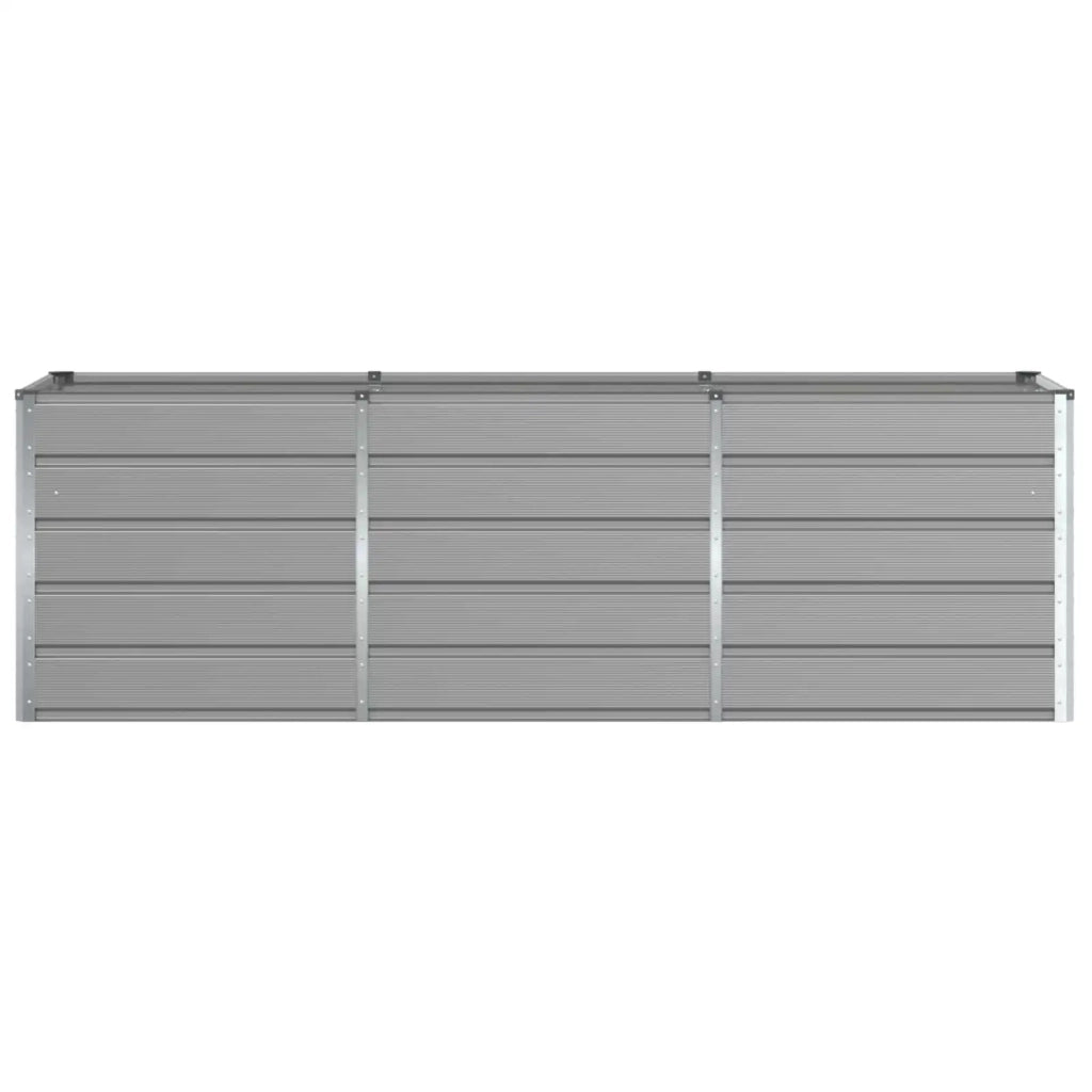 Fioriera | Cassetta per fiori | Vaso Grigio chiaro 240 x 80 x 75 cm Acciaio