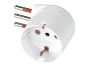 ADATTATORE SALVASPAZIO SCHUKO 90Â° 2P+T BIANCO- - 10A - 5 pezzi