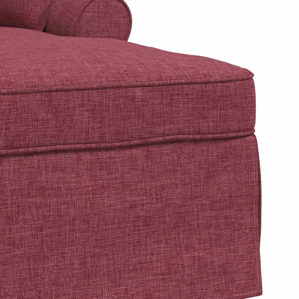 Chaise Longe con Gonna con cuscino 3 pz Rosso Vino Tessuto CFW9172798