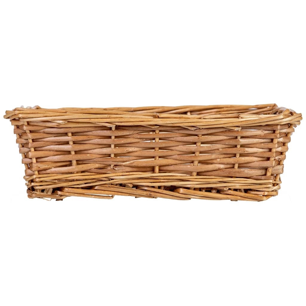 Cesto rettangolare in vimini marrone 26x18,5x8h cm