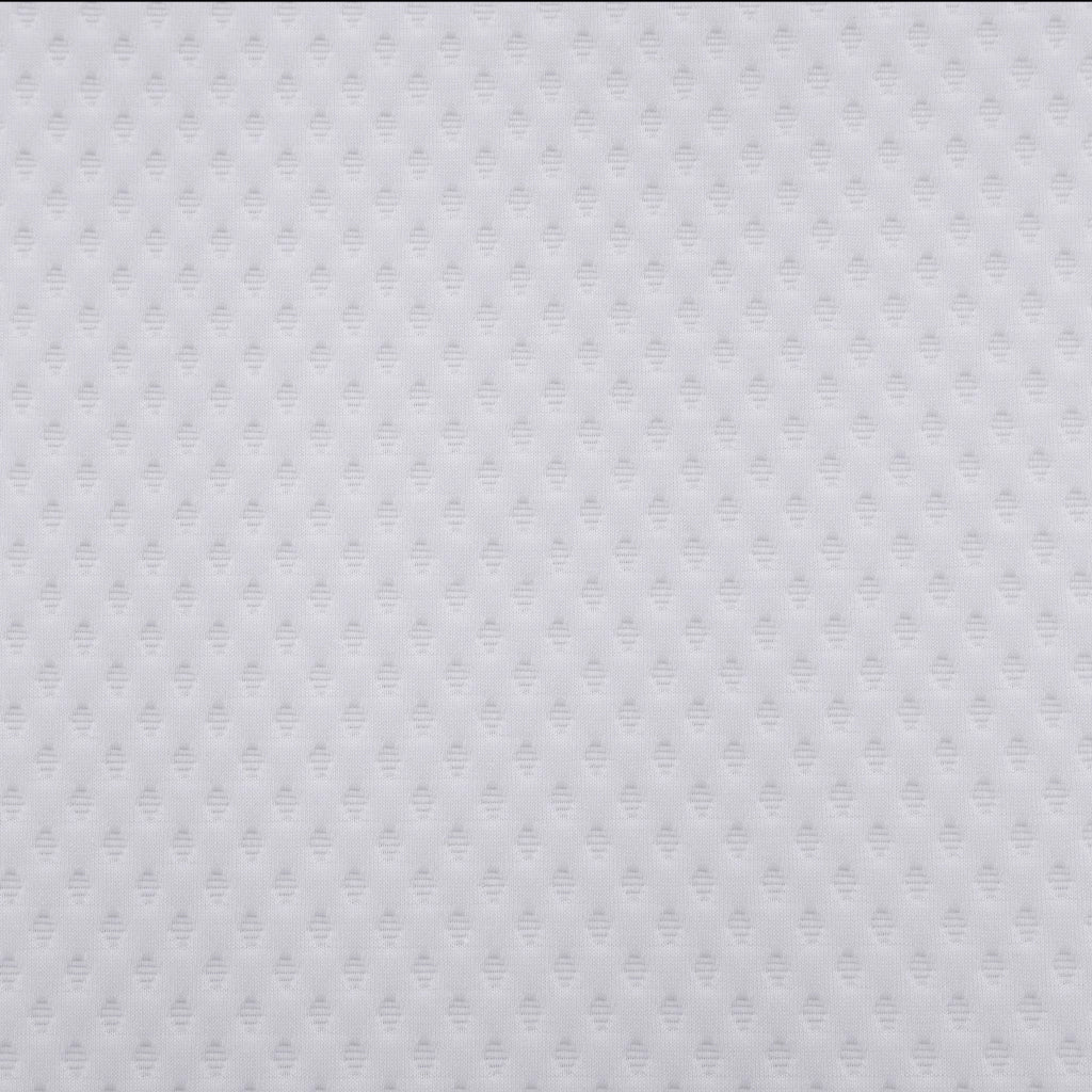Materasso matrimoniale 180 × 200 cm in schiuma, reversibile H3/H4 con fodera sfoderabile e lavabile, bianco grigio