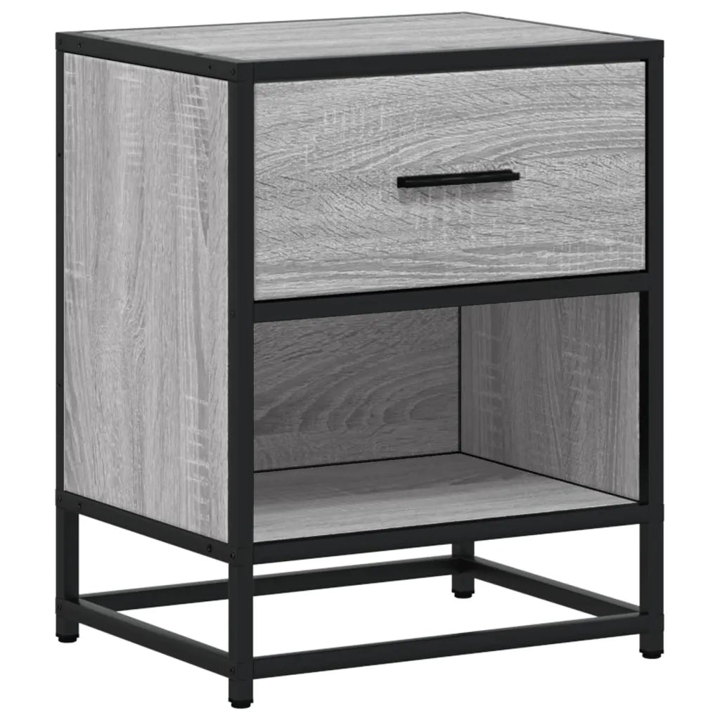 Comodini 2 pz-Set di 2 Tavolino da notte Grigio Sonoma 40x31x50 cm in Truciolato 778711