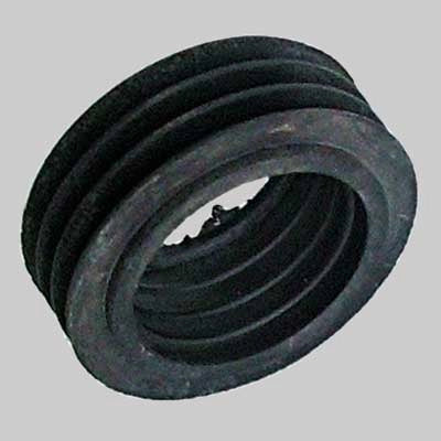 MORSETTO IN GOMMA NERA PER CASSETTA INCASSO  mm 51 x Ø 40     MADE IN ITALY