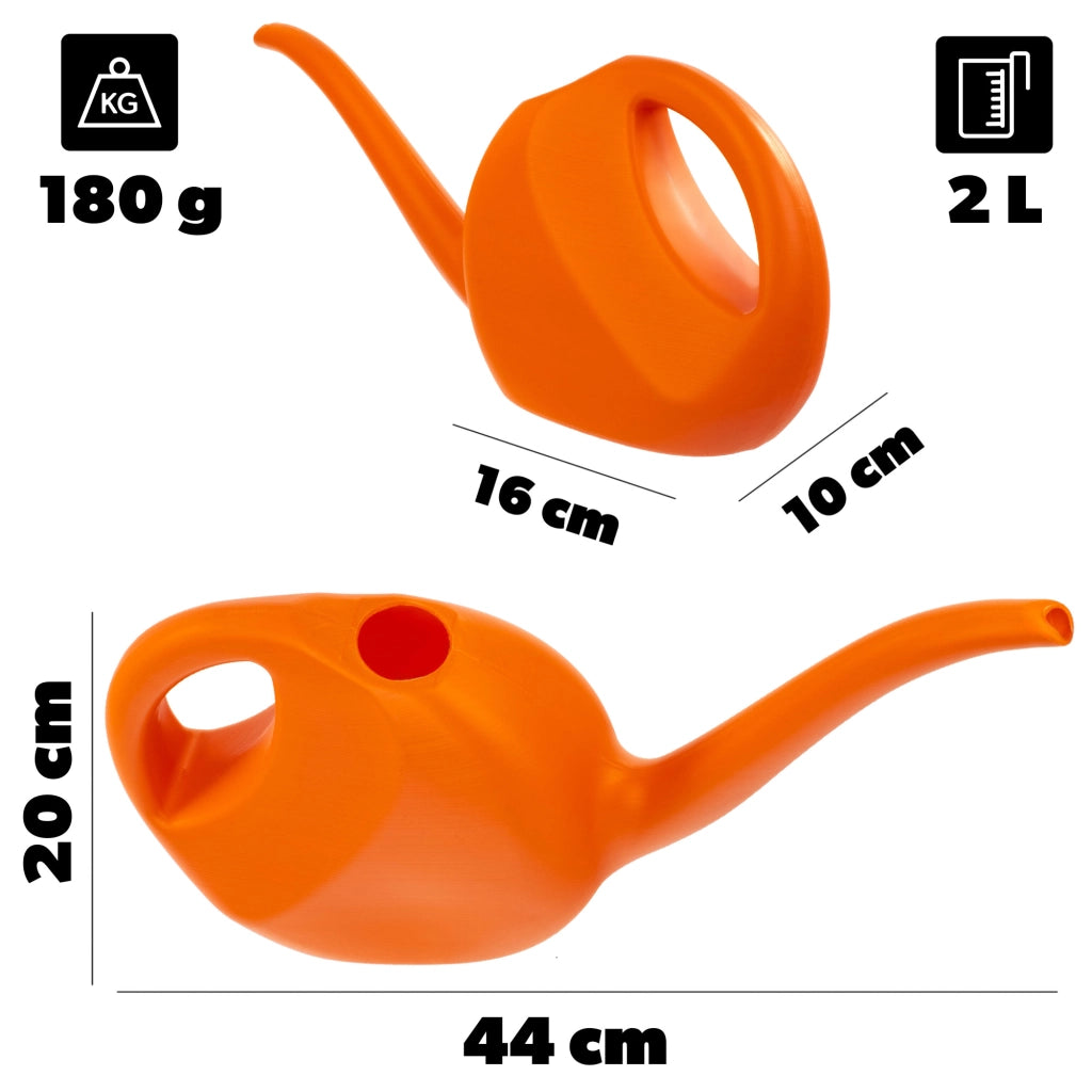 Annaffiatoio KADAX da 2 litri per giardino e casa, ideale per innaffiare fiori e piante. Piccolo, in plastica.