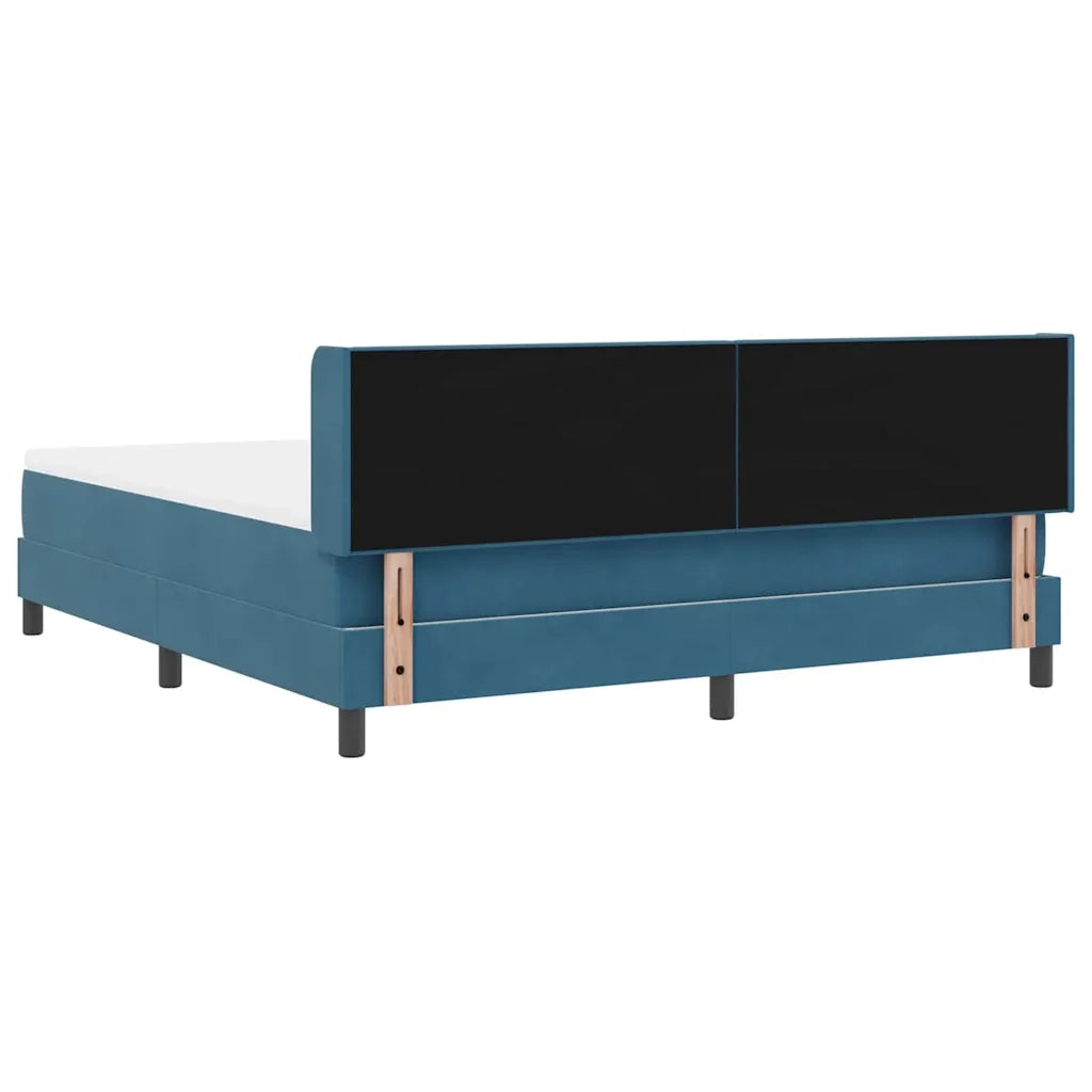 Letto a molle con testiera Blu Scuro 200 x 180 cm Velluto 3341484
