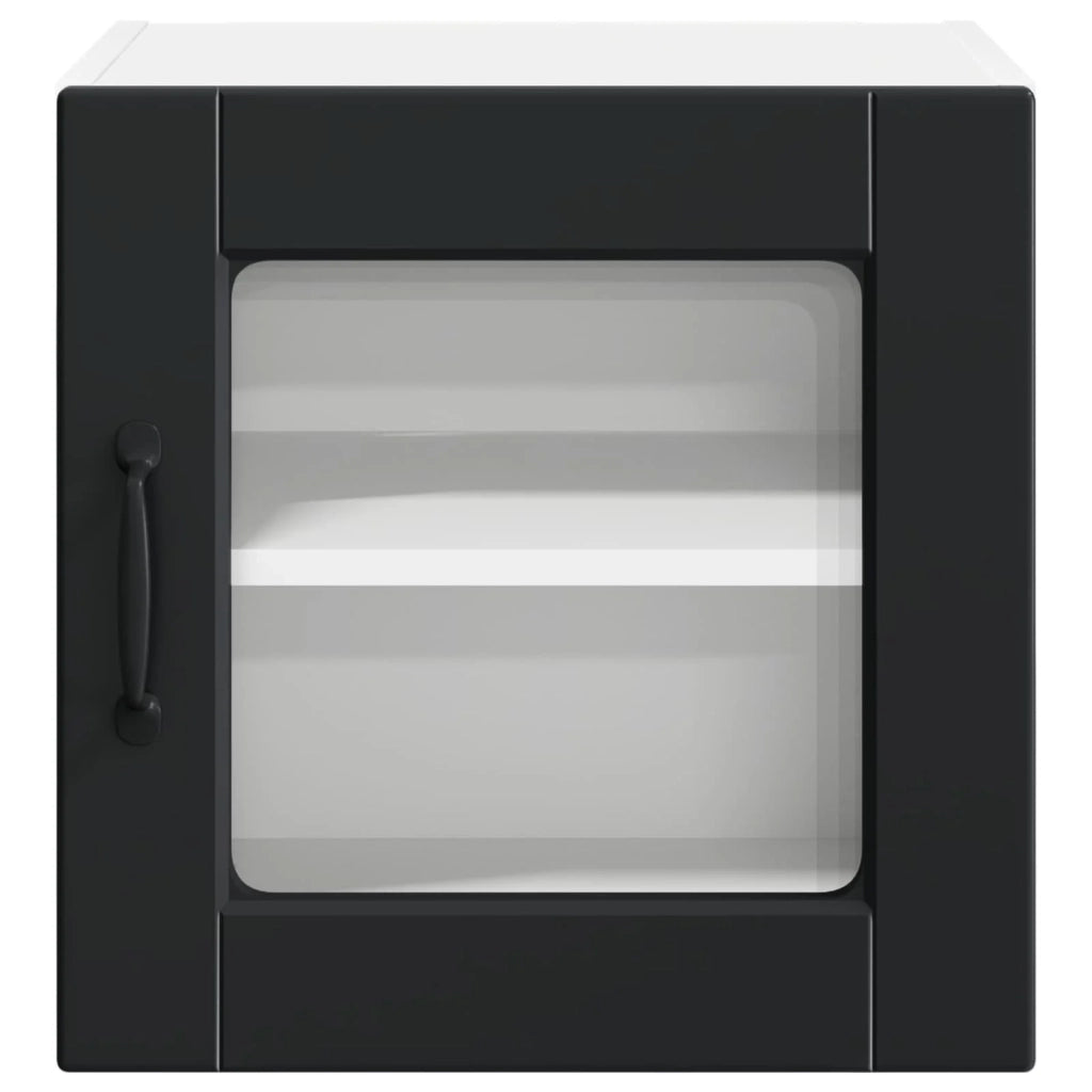Mobile in vetro da parete PORTO 2 pcs Nero 40 x 31 x 40 cm