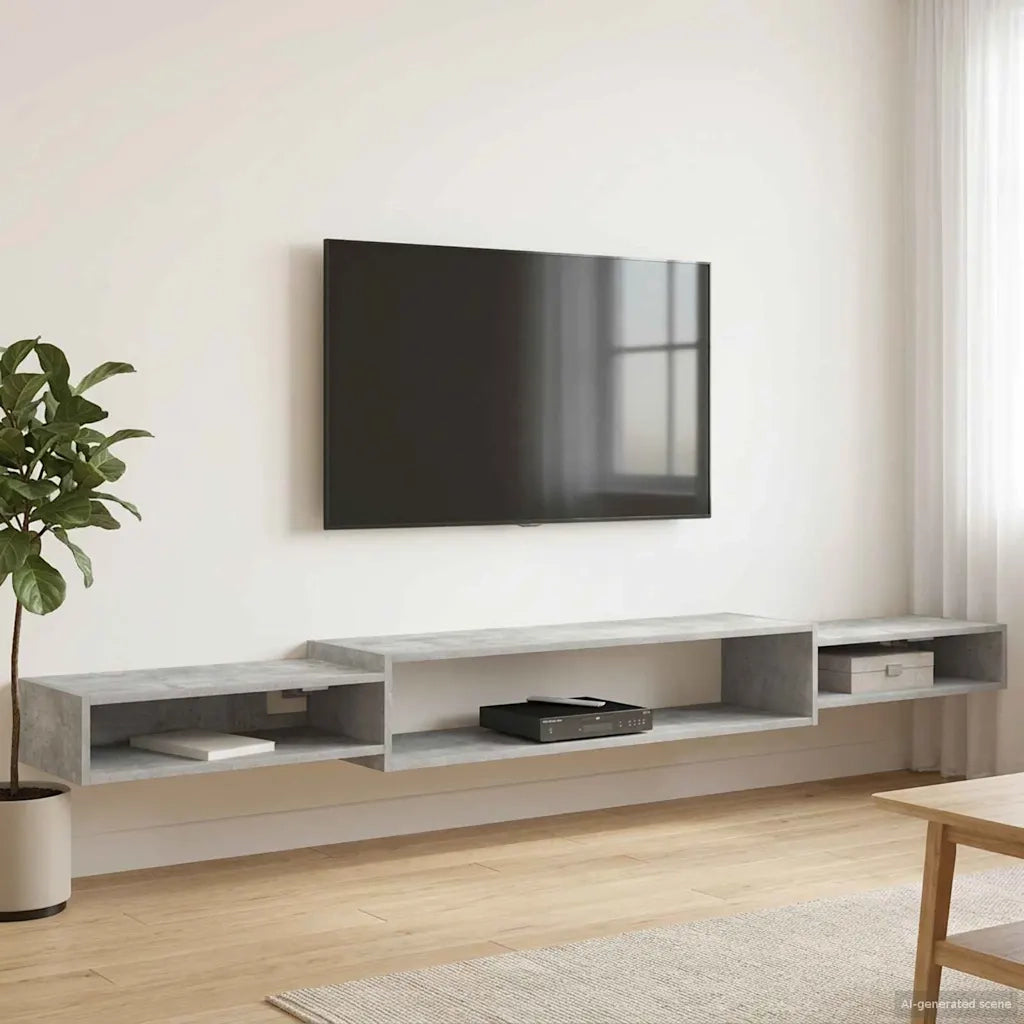 Mobile TV da Parete A parete Grigio Cemento 220 x 28 x 21 cm 8006016