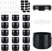 Set di 15 contenitori cosmetici vuoti 50ml - contenitori in plastica riutilizzabili con cucchiaio e etichette per oli, lozioni, creme e maschere.