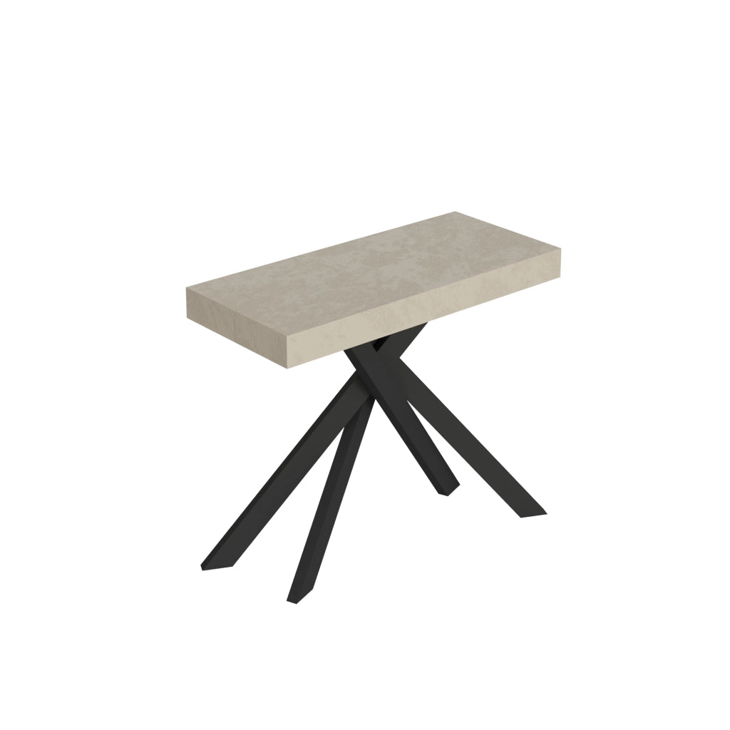Consolle allungabile 90x40/196 cm Saki Small cashmere gambe antracite
