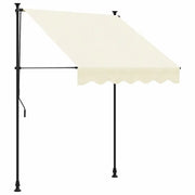 Tenda da Sole | Tenda parasole Retrattile Crema 200x115 cm in Tessuto e Acciaio