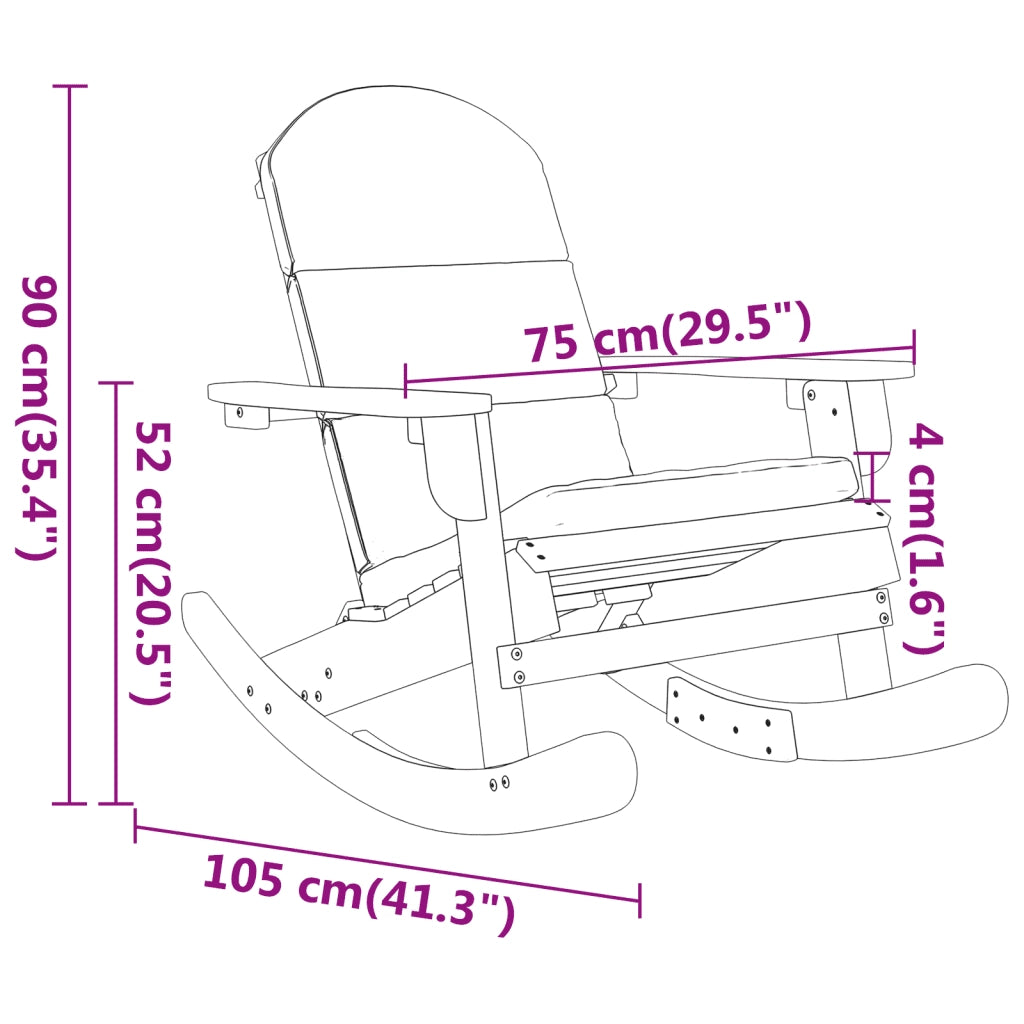 Set Salotto da Giardino Adirondack 3pz Legno Massello di Acacia 3152128