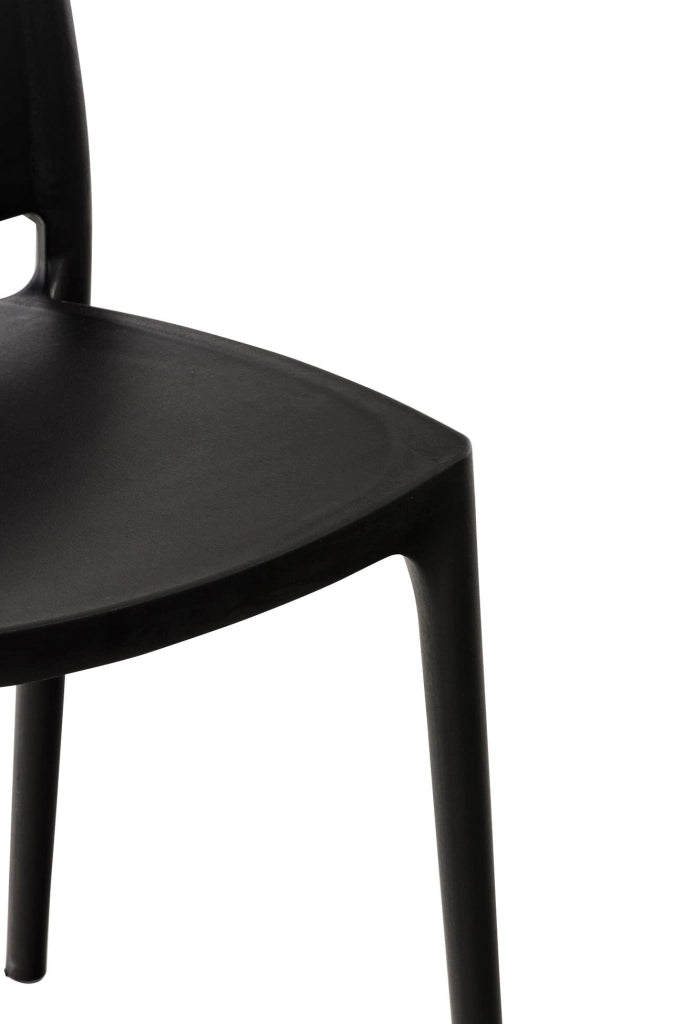 Sedia outdoor Maya impilabile nero