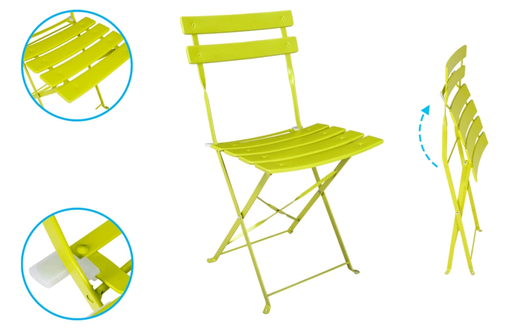 Set tavolo e sedie da giardino pieghevoli lime – Positano TRSP16PO