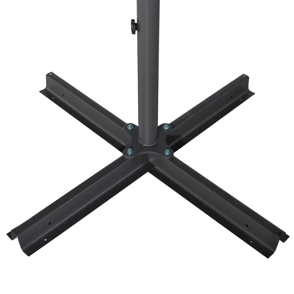 Ombrellone da Giardino con Palo in Alluminio 500 cm Nero 47368