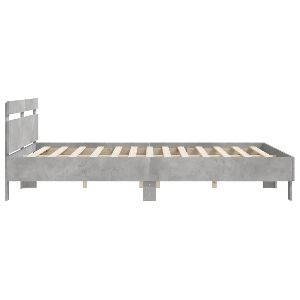 Giroletto Testiera Grigio Cemento 200x200 cm Legno Multistrato 3207395