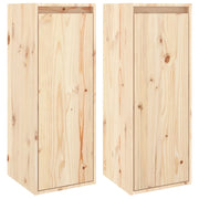 Set di 2 pensili da parete in legno massello di pino ideali per riporre oggetti e come elemento decorativo 30 x 30 x 80 cm legno naturale 02_0048095