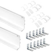 Emuca Kit profilo Gola centrale per mobili da cucina, Verniciato bianco, Alluminio, 1 u.