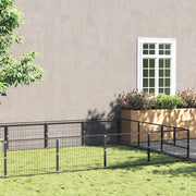 Gabbia per Cani Nera 21 m² in Acciaio 3082131