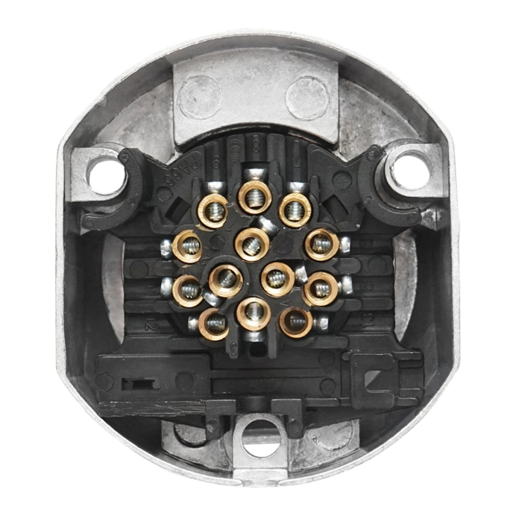 Presa per rimorchio in alluminio con 13 pin 12V Breckner Germany