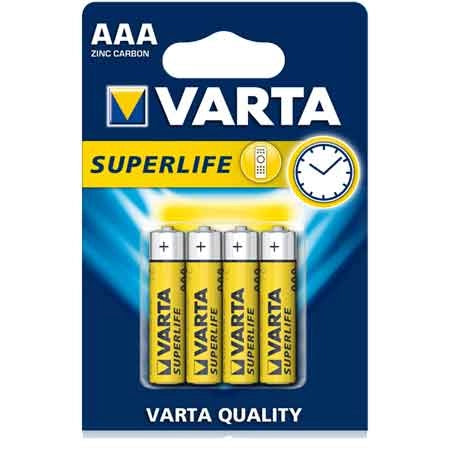 PILE 'SUPERLIFE' MINISTILO Blister 4 pezzi - 12 confezioni- VARTA