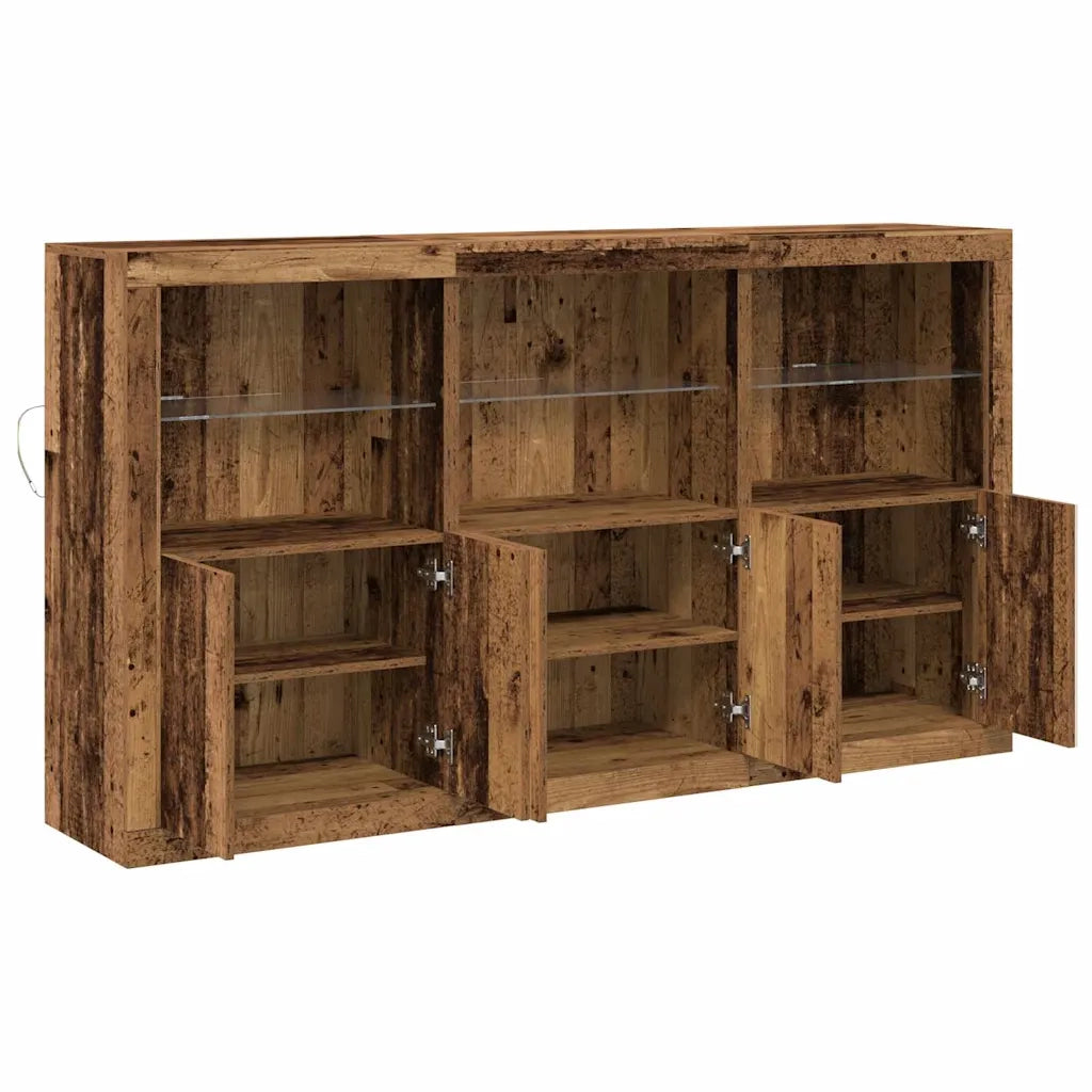 Madia LED Legno vecchio 181,5 x 37 x 100 cm Legno multistrato 3333123